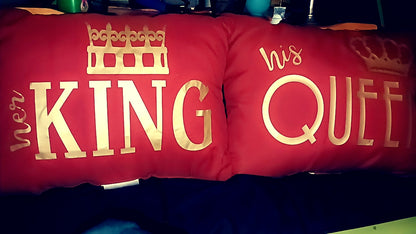 King & Queen Pillow Set